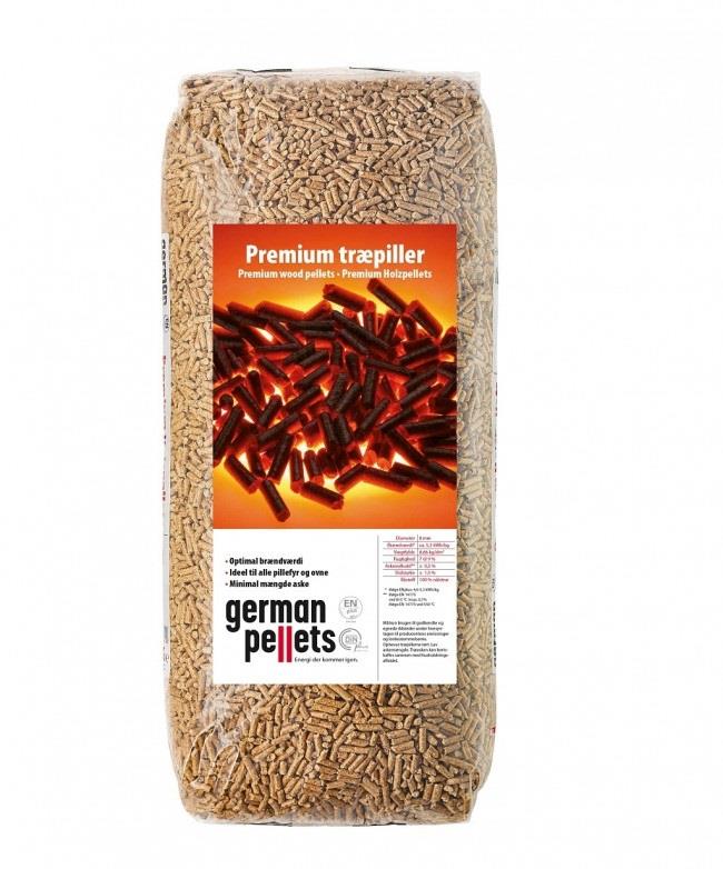 German Pellets 8 mm Holzpellets 15/990 kg 66 Säcke a 15 kg