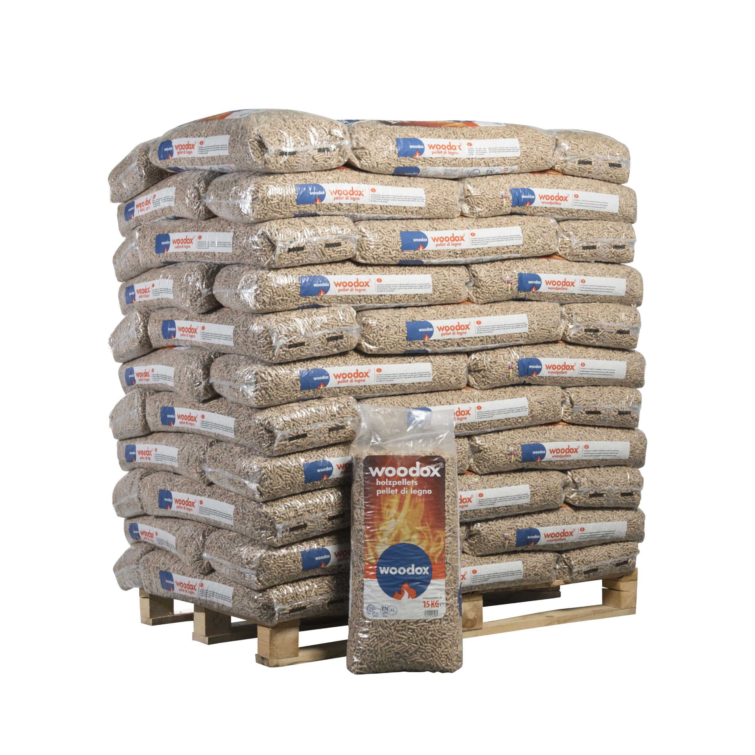 Woodox houtpellets 66 Zakken à 15kg 990kg